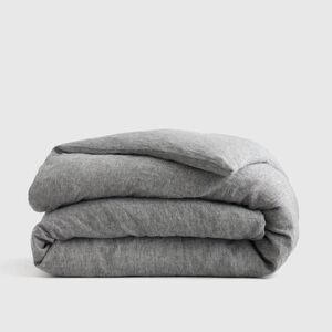 Quince European Linen Charcoal Chambray Duvet Cover! Sz. King/ Cal King! (802)